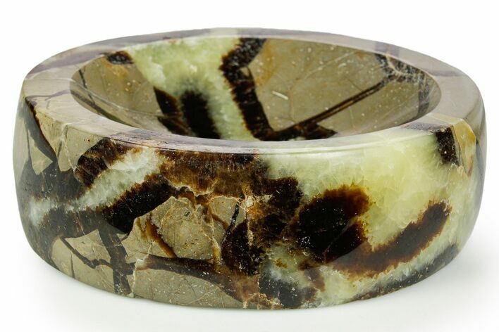 Polished Septarian Dish - Madagascar #361396